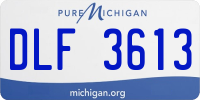 MI license plate DLF3613