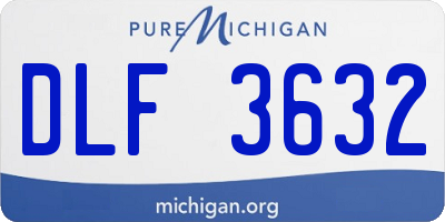 MI license plate DLF3632