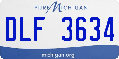 MI license plate DLF3634