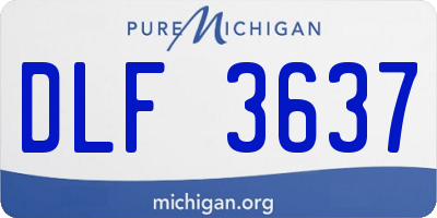 MI license plate DLF3637