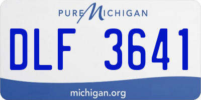 MI license plate DLF3641
