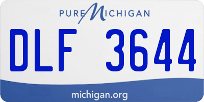 MI license plate DLF3644