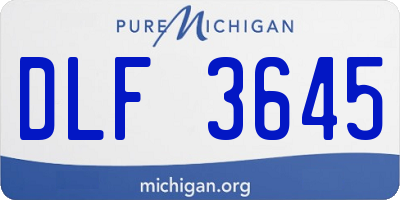MI license plate DLF3645