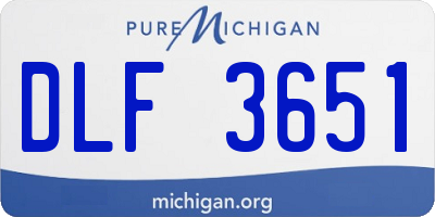 MI license plate DLF3651