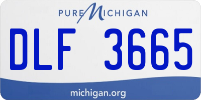 MI license plate DLF3665