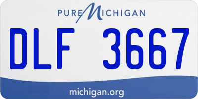 MI license plate DLF3667