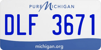 MI license plate DLF3671