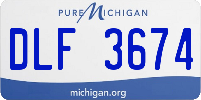 MI license plate DLF3674