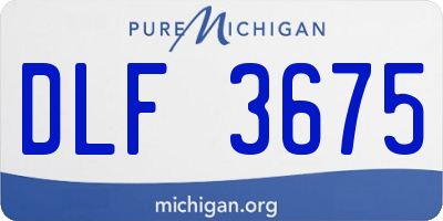 MI license plate DLF3675