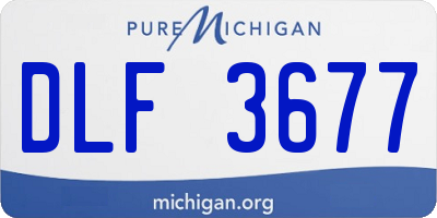 MI license plate DLF3677