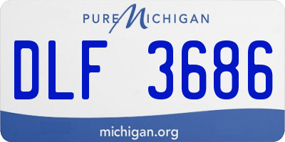 MI license plate DLF3686