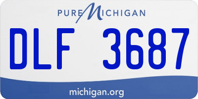 MI license plate DLF3687