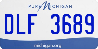 MI license plate DLF3689