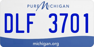 MI license plate DLF3701
