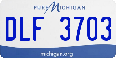 MI license plate DLF3703