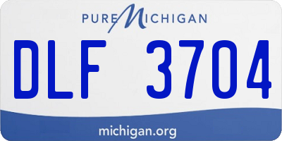 MI license plate DLF3704