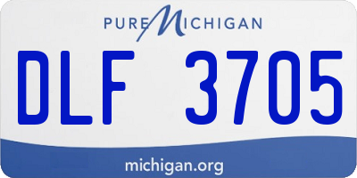 MI license plate DLF3705