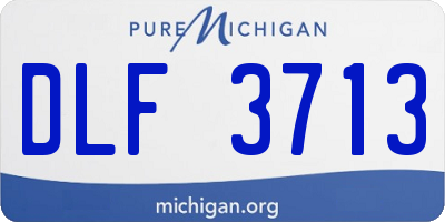 MI license plate DLF3713