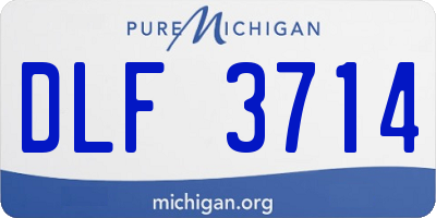 MI license plate DLF3714