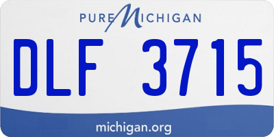 MI license plate DLF3715