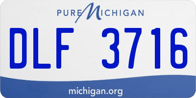 MI license plate DLF3716