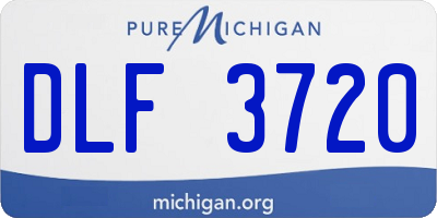 MI license plate DLF3720