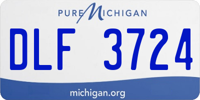 MI license plate DLF3724