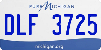 MI license plate DLF3725