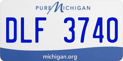 MI license plate DLF3740
