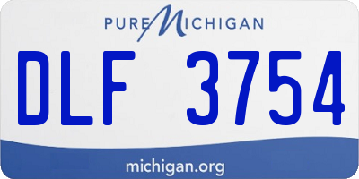 MI license plate DLF3754