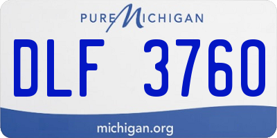 MI license plate DLF3760