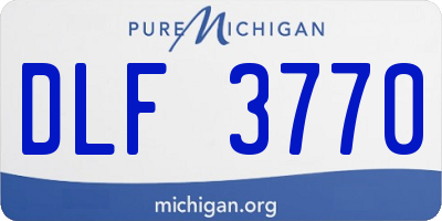 MI license plate DLF3770