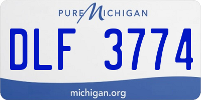 MI license plate DLF3774
