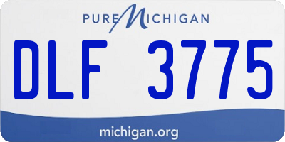 MI license plate DLF3775