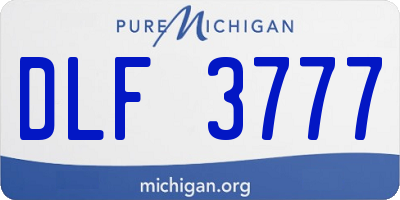MI license plate DLF3777