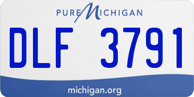 MI license plate DLF3791