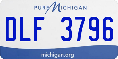 MI license plate DLF3796