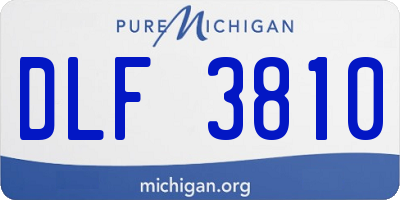 MI license plate DLF3810