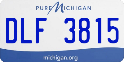MI license plate DLF3815