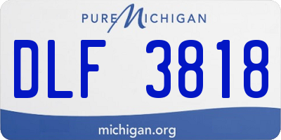 MI license plate DLF3818