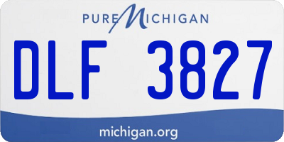 MI license plate DLF3827