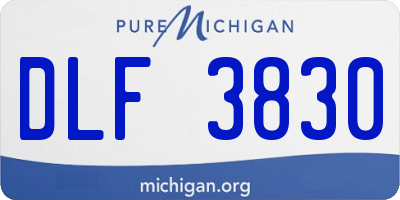 MI license plate DLF3830