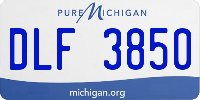 MI license plate DLF3850