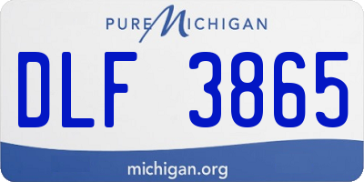 MI license plate DLF3865