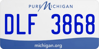 MI license plate DLF3868