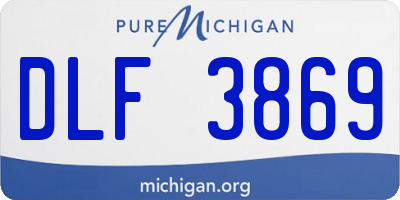 MI license plate DLF3869