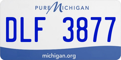 MI license plate DLF3877