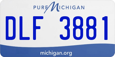 MI license plate DLF3881