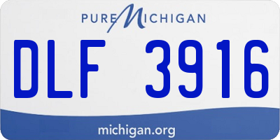 MI license plate DLF3916