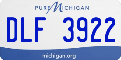 MI license plate DLF3922